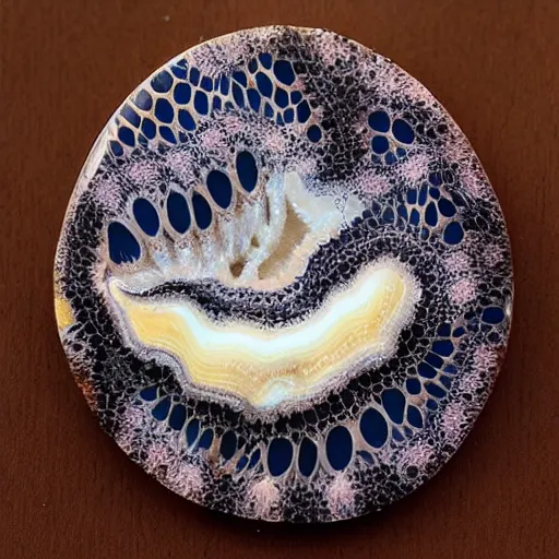 Image similar to “ crazy lace agate ” crocodile aquatic horror shape