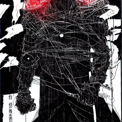 Image similar to Joe Biden looking sinister, by Tsutomu Nihei, highly detailed