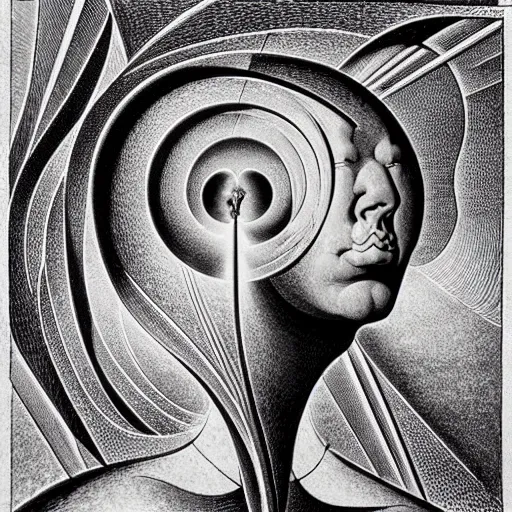 Image similar to grainy spray effect super conceptual post - mortem monumental abstract figurative portrait made by escher and william blake, highly conceptual figurative art, intricate detailed illustration, illustration sharp geometrical detail, vector sharp graphic, controversial, manga 1 9 9 0