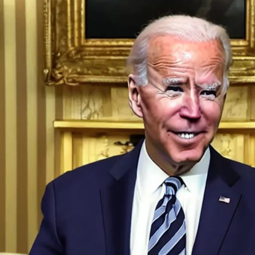 Prompt: joe biden pretending to be donald trump