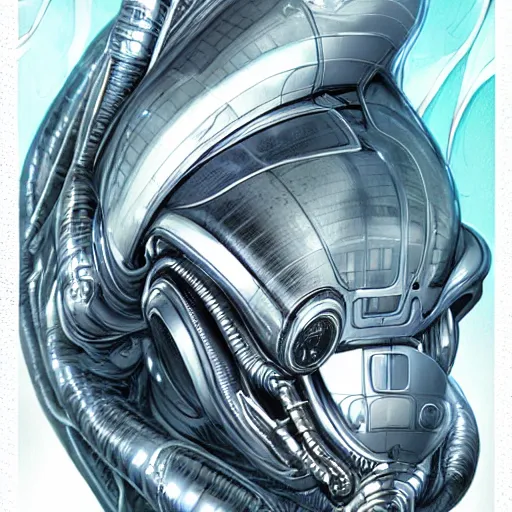 Image similar to A Hyper-Detailed Alien, Future Tech :: Camera Full Shot :: Art by Yongjae Choi ::