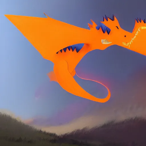 Prompt: a ultra detailed matte painting of a charizard, by Alex Katz, trending on ArtStation,