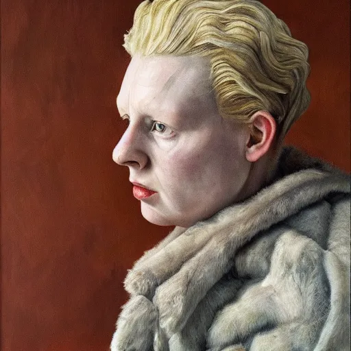 Image similar to high quality high detail painting by lucian freud, hd, brienne of tarth