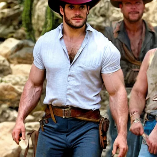 Image similar to Henry Cavill as Indiana Jones