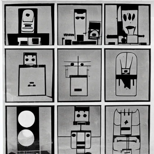 Prompt: robots by marcel duchamp