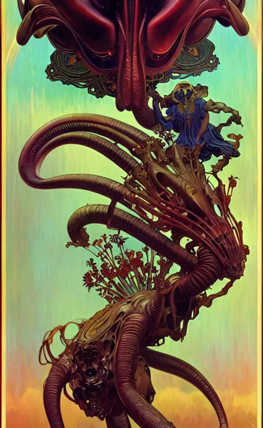 Image similar to exquisite imaginative alien creature poster art, movie art, by lucusfilm, weta studio, alphonso mucha, james jean, frank frazetta, 8 k, denoised