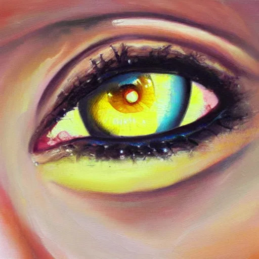 Prompt: medical heating eye bag, in the glamour style, oil painting, high definition, airbrush,