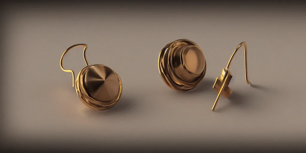 Image similar to earring design, jewelry design, wood, nordic, art deco, material, product design, trending on artstation, cgsociety, photo realistic, design by ziva cph and isabel lennse and kalevala, 8 k, unreal engine, c 4 d