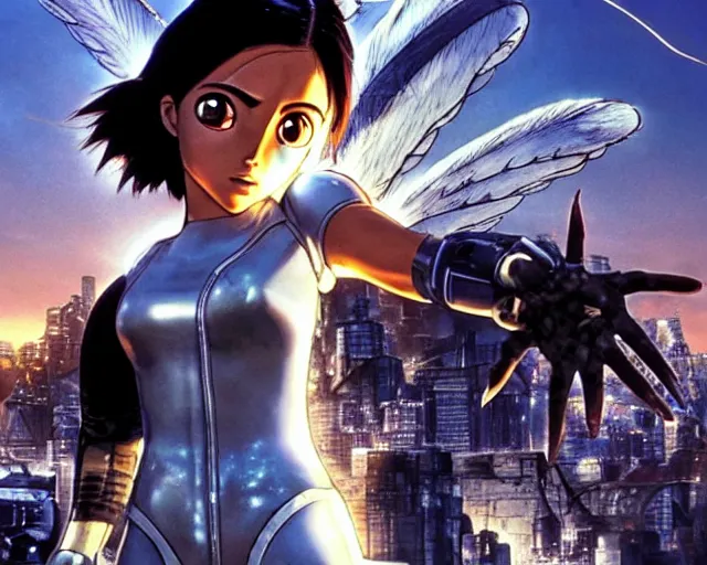 Prompt: a beautiful film still from the battle angel alita sequel, futuristic, cinematic lighting, highly detailed, photorealistic, high resolution