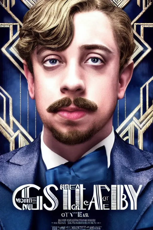 Prompt: Sam Hyde in the Great Gatsby, sigma male, rule of thirds, movie poster with no text, award winning photo, unreal engine