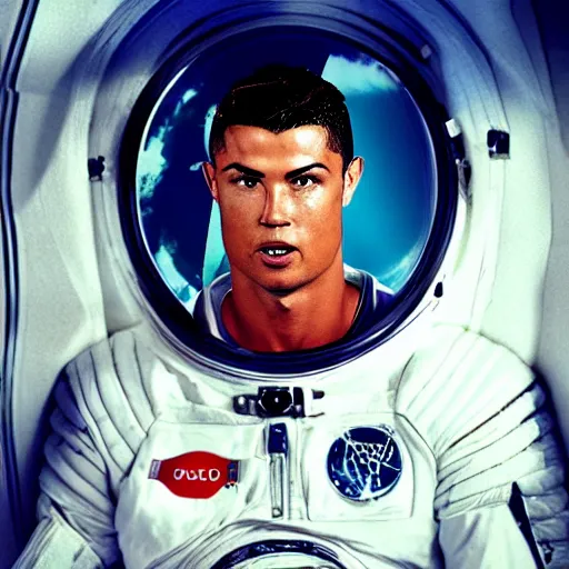 Image similar to ronaldo in space