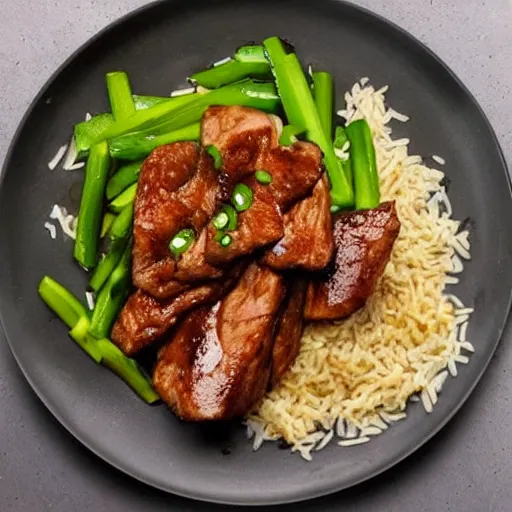 Image similar to anonymous with face on stirfry pork, cinematic dramatic composition