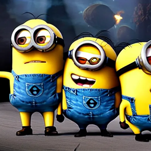 Image similar to minions in a star wars movie