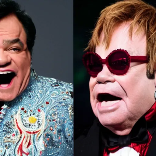 Prompt: juan gabriel meets elton john