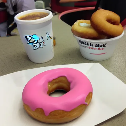 Image similar to polariod photograph diner donut close up