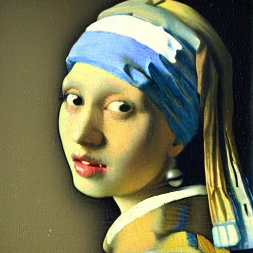 Prompt: a Vermeer portrait painting of rapper YEAT, detailed, realistic
