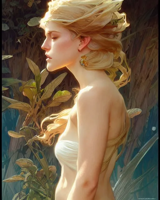 Image similar to an island full of blonde women, real life skin, intricate, elegant, highly detailed, artstation, concept art, smooth, sharp focus, art by artgerm and greg rutkowski and alphonse mucha