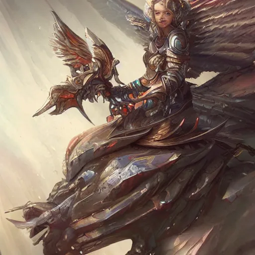 Prompt: Hyperdetailed masterpiece concept art of an avenging angel, hyperdetailed concept art by Ross Tran, high quality DnD illustration, trending on ArtStation