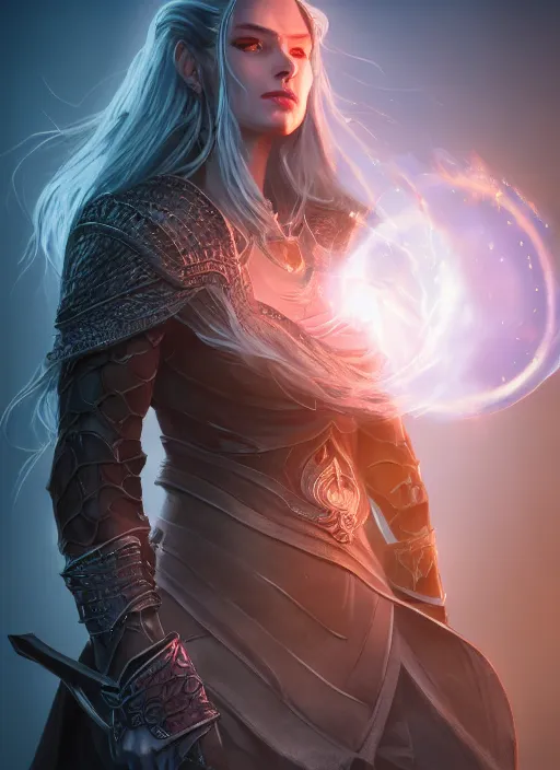 Prompt: minerva ultra detailed fantasy, elden ring, realistic, dnd character portrait, full body, dnd, rpg, lotr game design fanart by concept art, behance hd, artstation, deviantart, global illumination radiating a glowing aura global illumination ray tracing hdr render in unreal engine 5