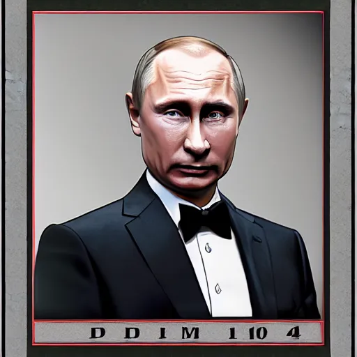 Image similar to vladimir putin in style of hoi 4 portrait