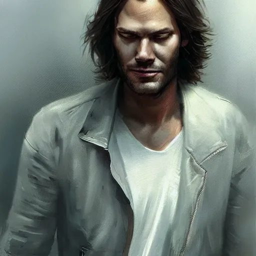 Image similar to “ portrait of jared padalecki by greg rutkowski, young, attractive, highly detailed portrait, scifi, digital painting, artstation, concept art, smooth, sharp foccus ilustration, artstation hq ”