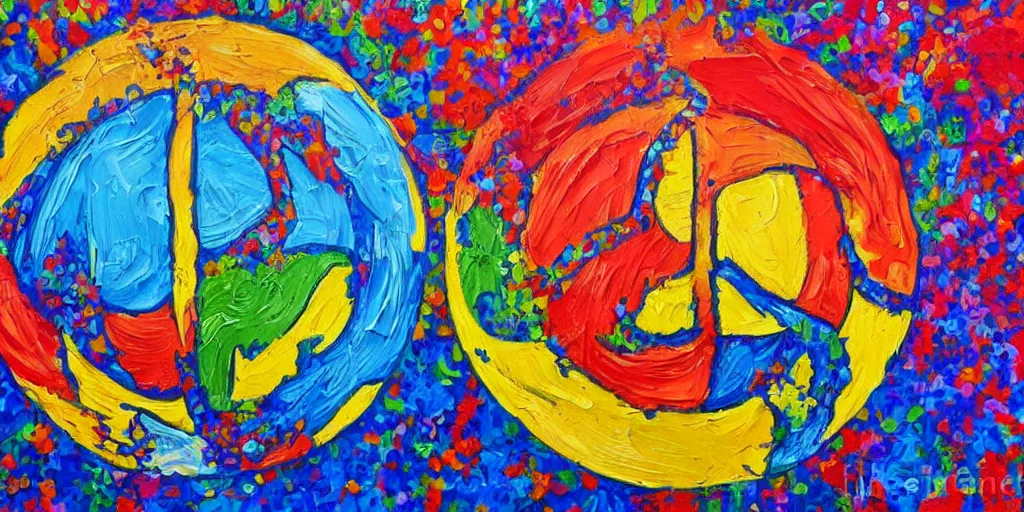 Prompt: detailed painting of world peace