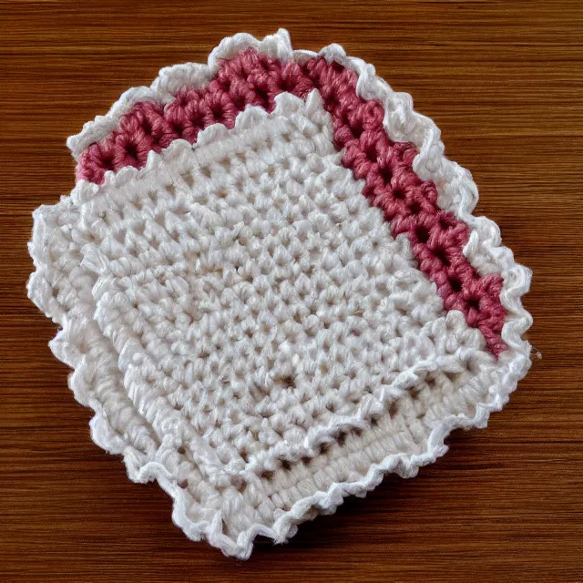 Image similar to a block of crocheted lard