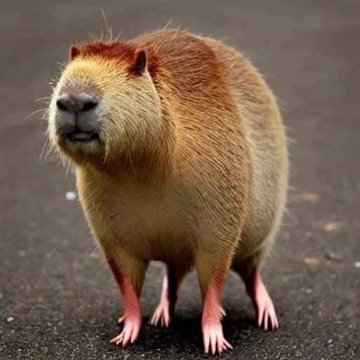 Prompt: capybara wearing a space suit.