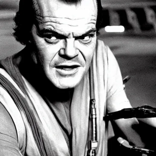 Prompt: jack nicholson in star wars