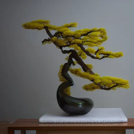 Image similar to a photo of 8k Ikebana, ikenobo, ohararyu, sougetsu, wide angle, full body, sony a7r3, ultra detail, photorealistic, in simple background