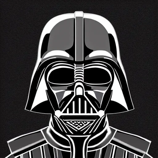 Image similar to Darth Vader designed in the style of Daft Punk