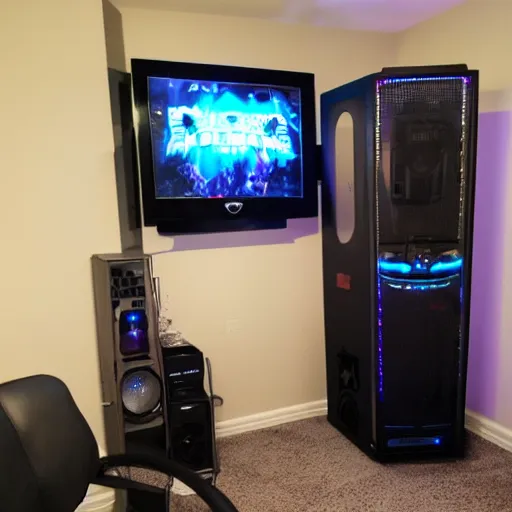 Prompt: gaming pc room
