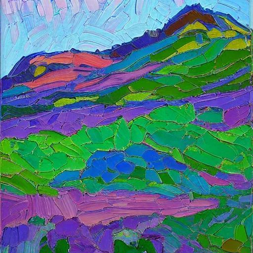 Prompt: landscape by erin hanson