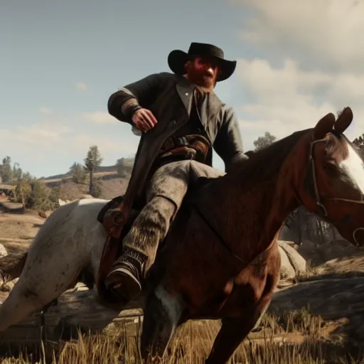 Prompt: Connor McGregor in red dead redemption 2 very detailed 4k quality super realistic