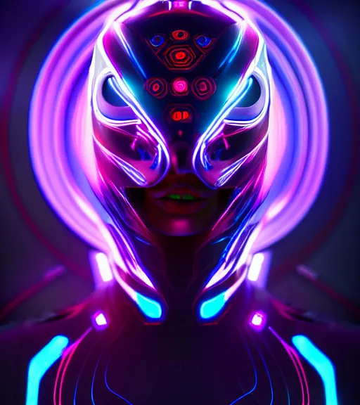 Prompt: psychedelic tron legacy organic cyborg, hyper realistic, ambient lighting, concept art, intricate, hyper detailed, smooth, dynamic volumetric lighting, cinematic, high quality, high resolution, 4 k, cgsociety, rutkowski, gurney, mucha, art nouveau