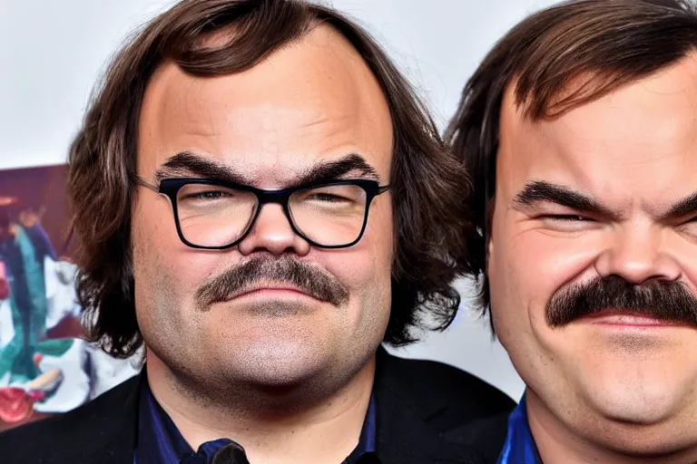 Image similar to Jack Black on hormone blockers and estrogen