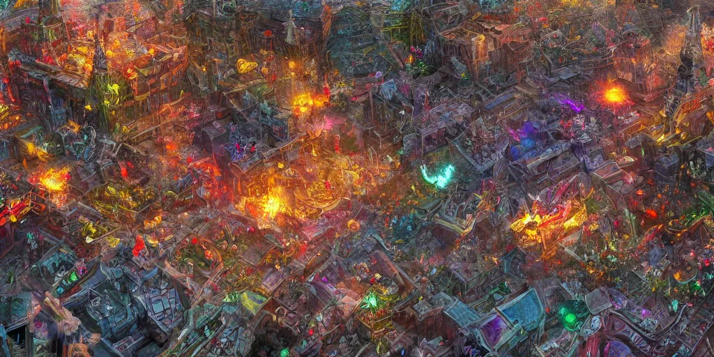 Image similar to and when this happens, and when we allow freedom ring, when we let it ring from every village and every hamlet, from every state and every city, ultrafine highly detailed hyper colorful illustration, sharp focus, rozalski, unreal engine highly rendered, global illumination, radiant light, intricate and detailed environment