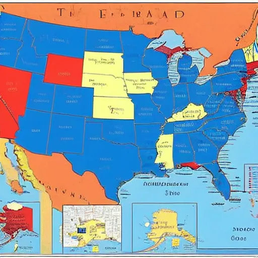 Image similar to A map combining the United States and United Kingdom