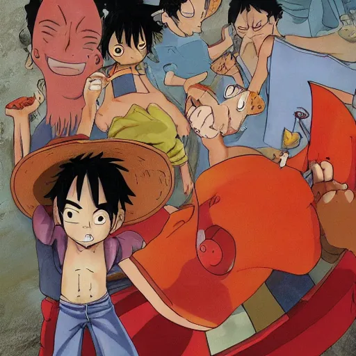 Image similar to luffy by studio ghibli