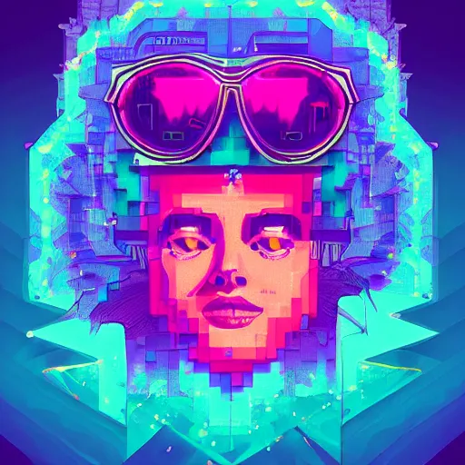 Prompt: shaphire gem, epic retrowave art, trending on art station