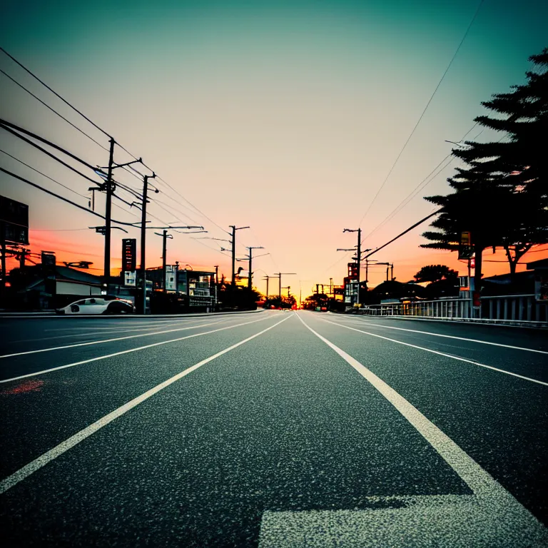 Image similar to close-up-photo JZX90 drift middle of street, sunset kanagawa prefecture, night, cinematic color, photorealistic, highly detailed,