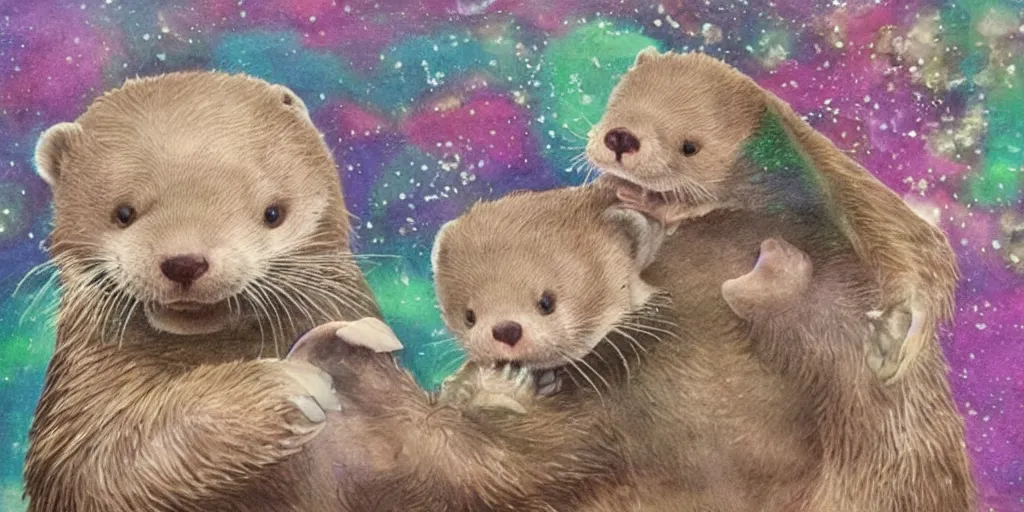 Image similar to my little everything, magical cuteness, fantasy otter love