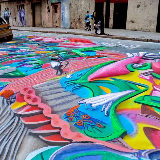 Prompt: stunning Plasticine art street of Havana