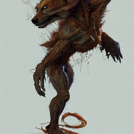 Image similar to portrait of native weird distorted body Skinwalker transforming into a coyote, highly detailed, digital painting, artstation, concept art, smooth, sharp focus, illustration, art by artgerm and greg rutkowski and alphonse mucha