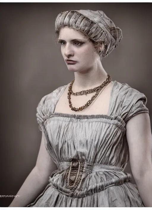 Image similar to portrait photography of Giulio Cesare. High quality 4k roman dress. Hyoer realistic. Award winning photography