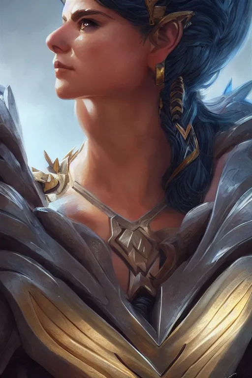 Image similar to amazon valkyrie athena, d & d, fantasy, portrait, highly detailed, headshot, digital painting, trending on artstation, concept art, sharp focus, illustration, art by artgerm and greg rutkowski and magali villeneuve