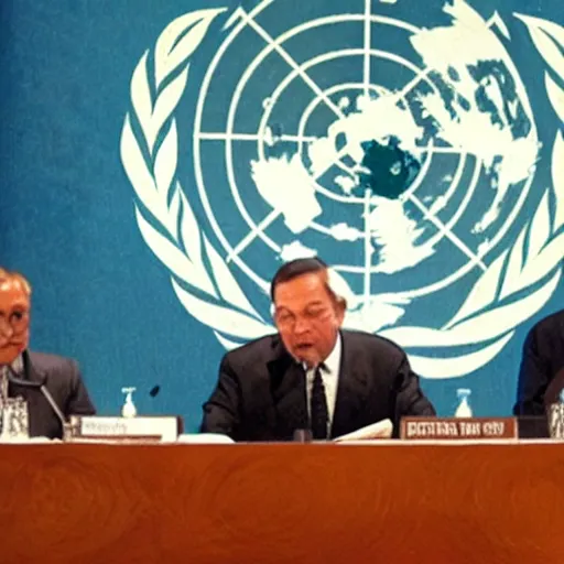 Image similar to cthulhu making his address at the united nations