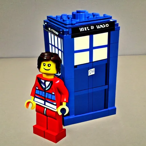 Prompt: Dr. Who as a LEGO set