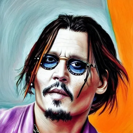 Image similar to johnny depp as a watermelon