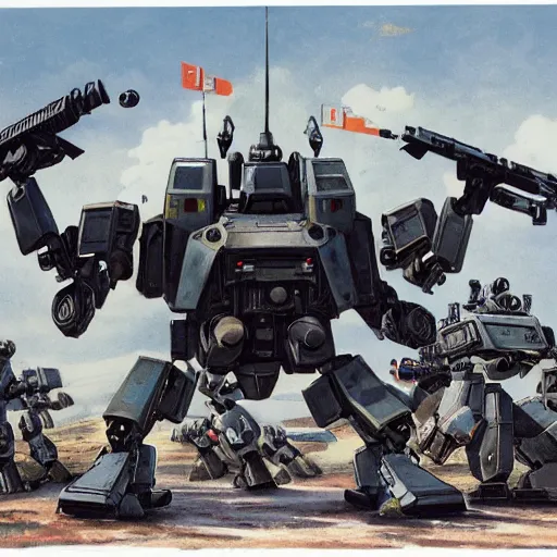 Image similar to Photo of battle Mech of the United States Military. 3000